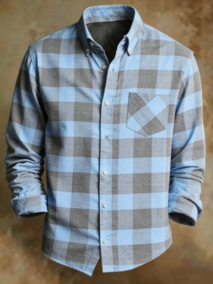 Men's Retro Abstract Art Print Pattern Business Style Shirt