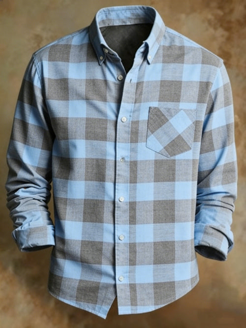 Men's Retro Abstract Art Print Pattern Business Style Shirt