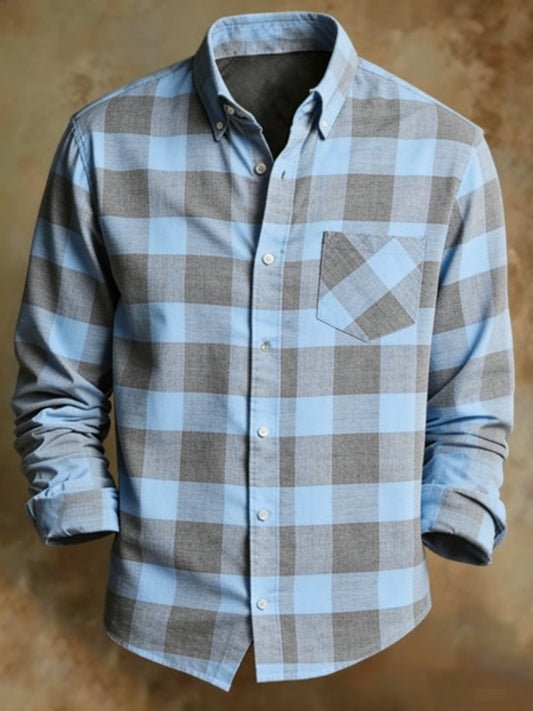Men's Retro Abstract Art Print Pattern Business Style Shirt