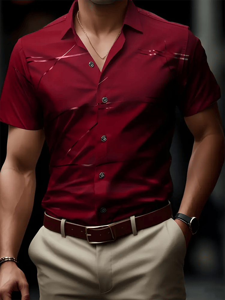Men's business short-sleeved shirt
