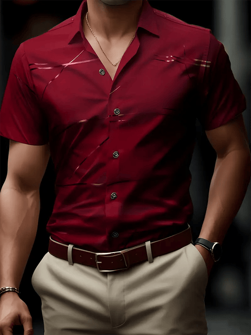 Men's business short-sleeved shirt