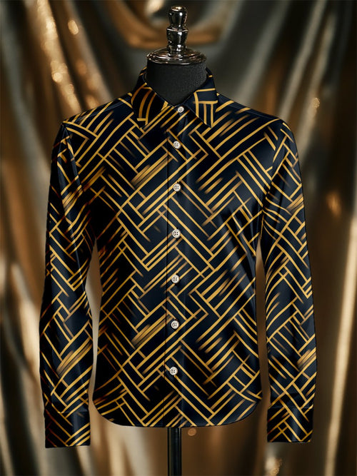 Men's Silk Luxury Business Long Sleeve Shirt