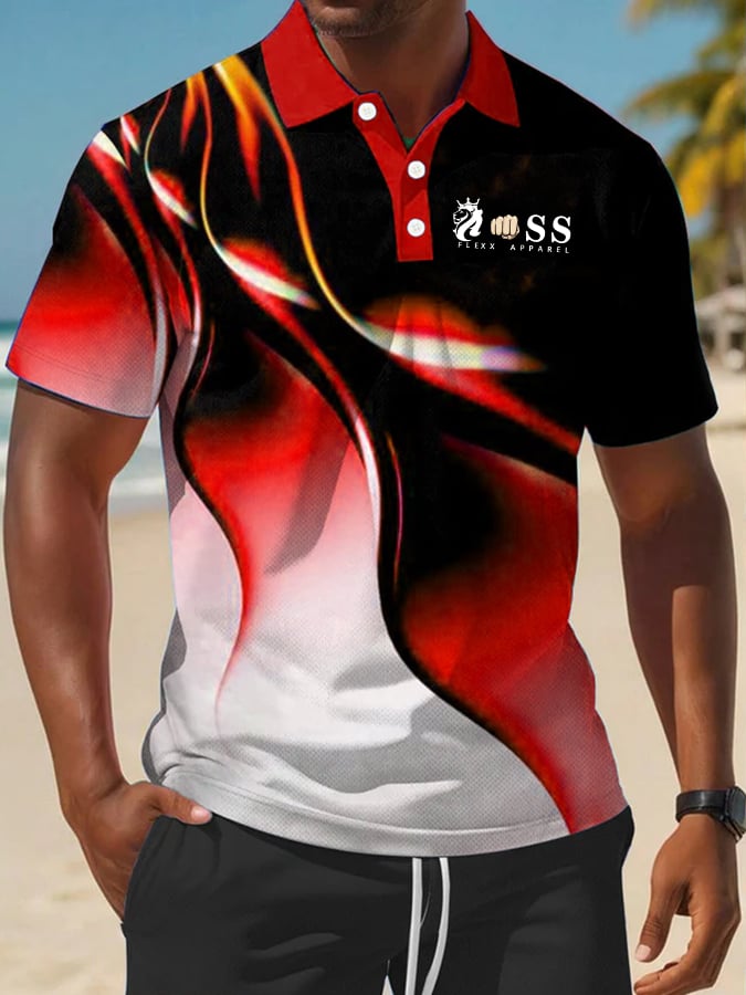 Men's Fashion Casual Business Contrast Color Polo