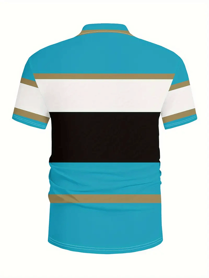 Men's Golf Casual Printed Casual Polo Shirt