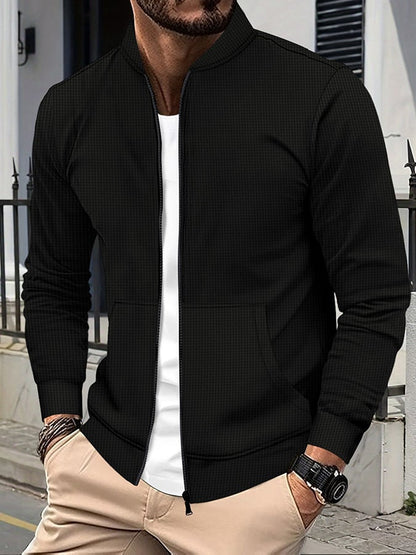 Men's Vintage Waffle Zip Comfort Jacket
