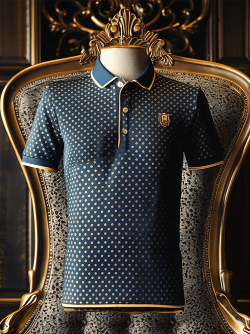 Men's Business Casual Button Short Sleeve Polo Shirt
