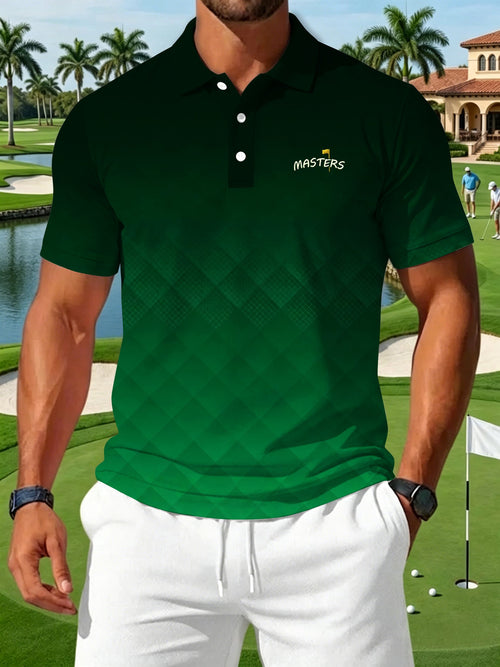 Men's Golf Print Casual Polo
