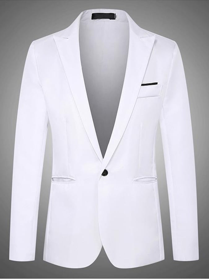 Men's Formal Single-Button Slim Fit Blazer