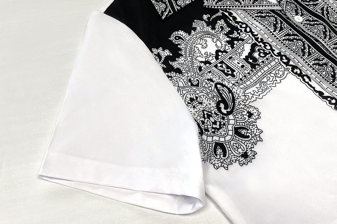 Black Embroidered Print Design 2-Piece Walking Set