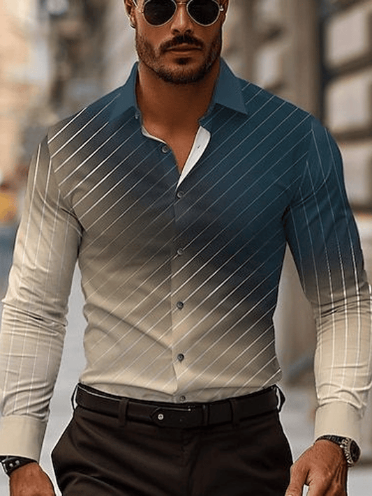 Men's Business Casual Long Sleeve Shirt