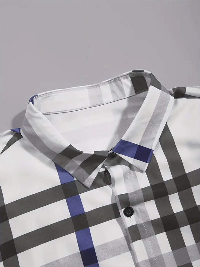 Men's Plaid Business Casual Shirt