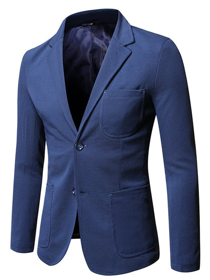 Men's Casual Fashion Two Button Waffle Blazer