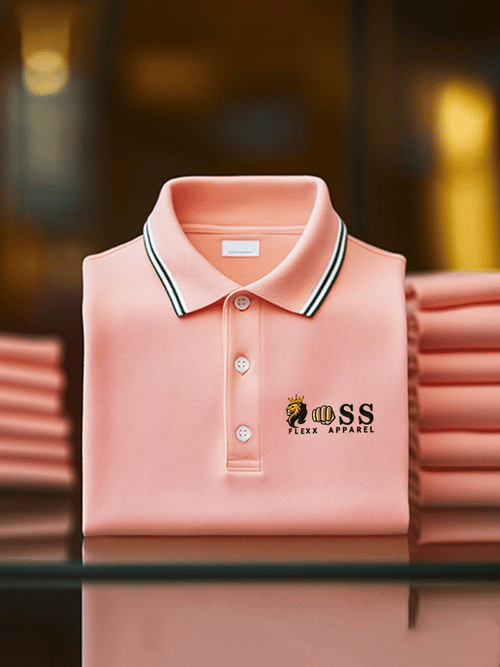 Men's Business Casual Printed Short Sleeve Polo Shirt