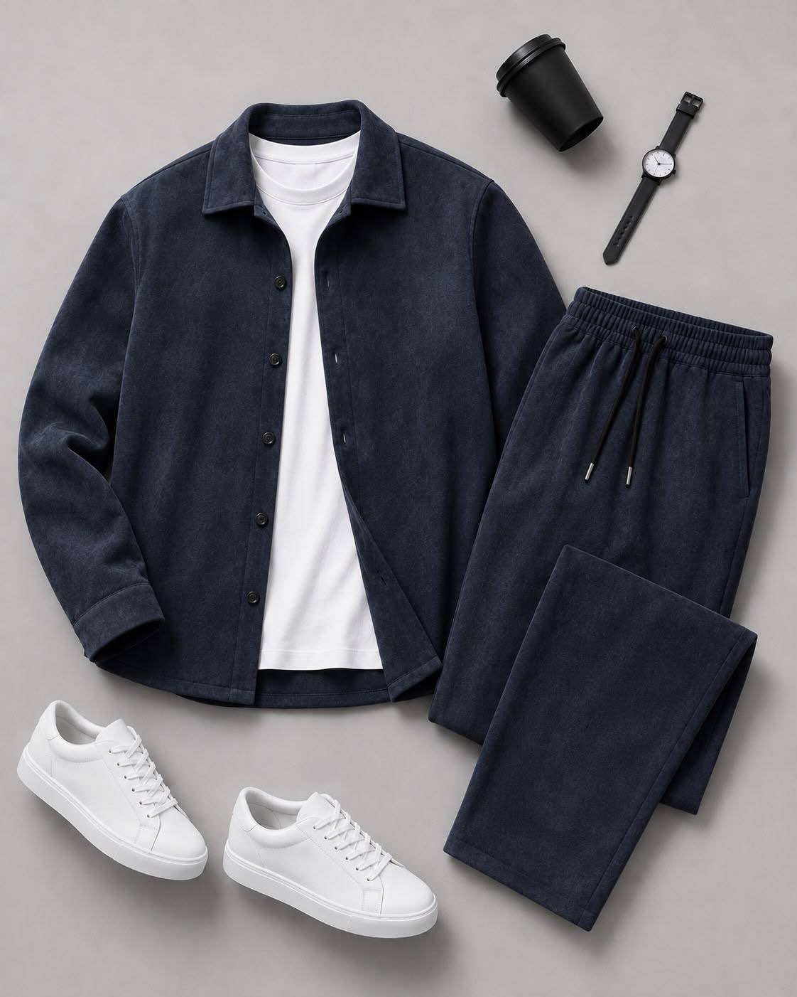 Men's Long-Sleeve Shirt and Pants Set