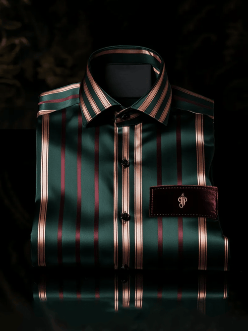 Men's Elegant Romantic Striped Long Sleeve Shirt