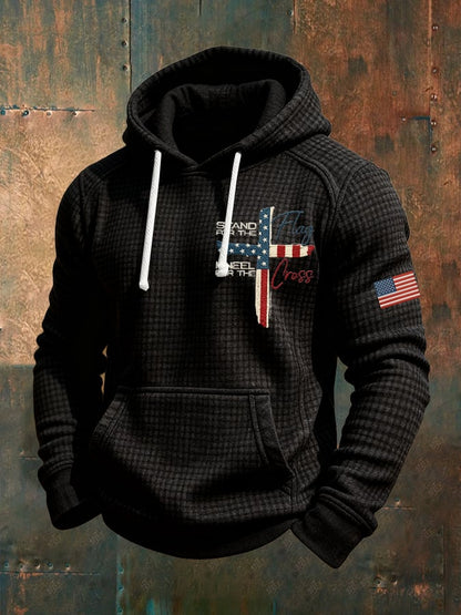 Men's Casual Faith Checkered Jacquard Sweatshirt