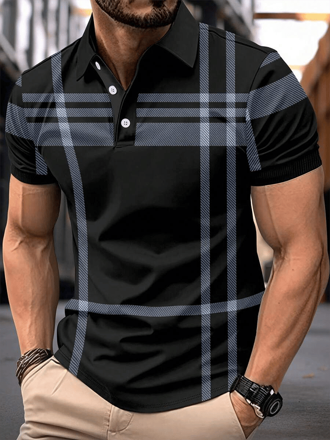 Men's Fashionable And Versatile Business Casual Polo Shirt