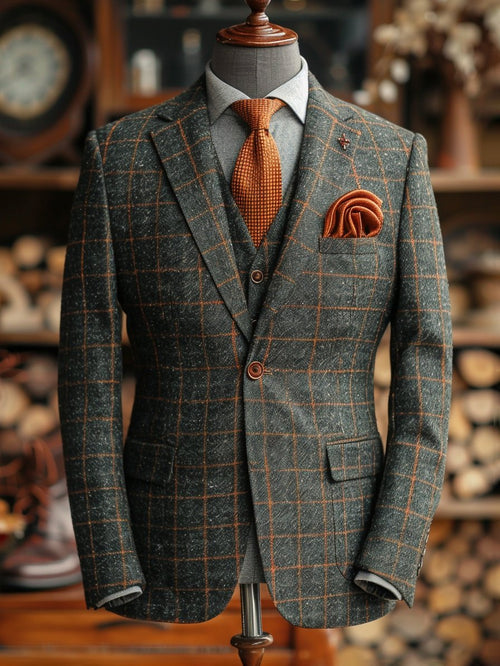 Minimalist Business Check Blazer