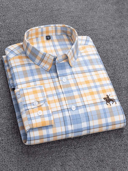 Men's 100% cotton business long-sleeved shirt