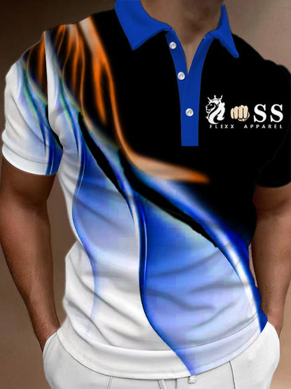 Men's Fashion Casual Printed Polo Shirt