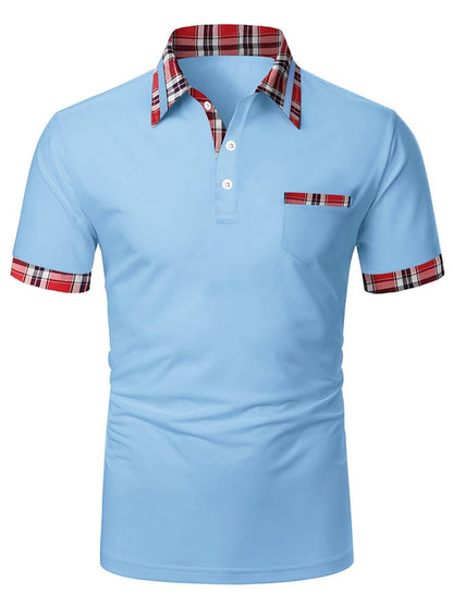Short Sleeve Printed Pullover Polo Shirt