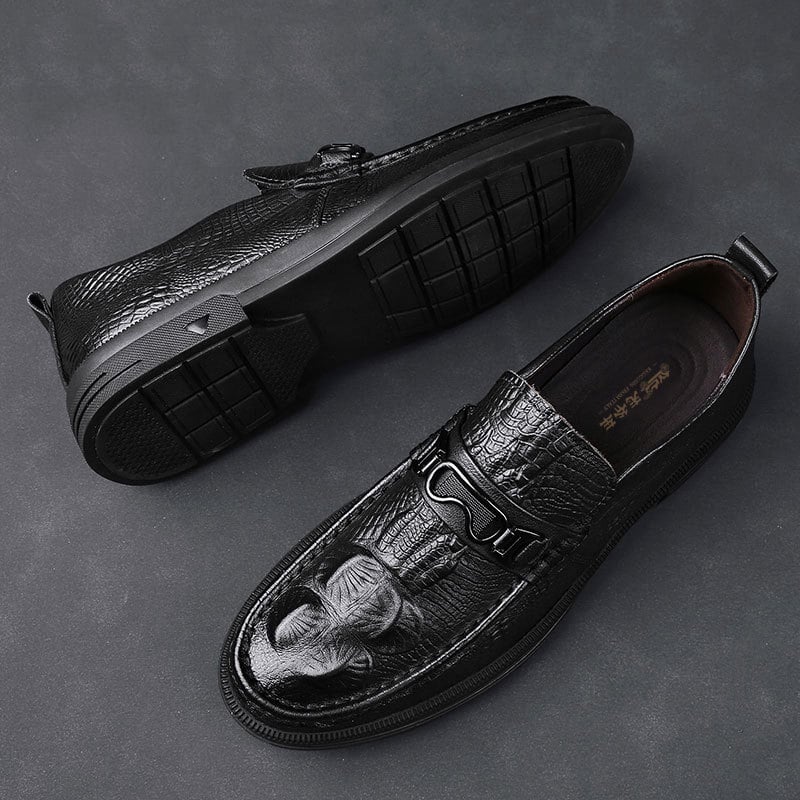 Men's Business Casual Lace-up Pointed Toe Faux Leather Shoes