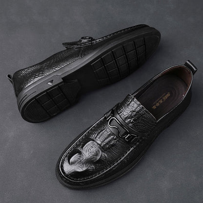 Men's Business Casual Lace-up Pointed Toe Faux Leather Shoes