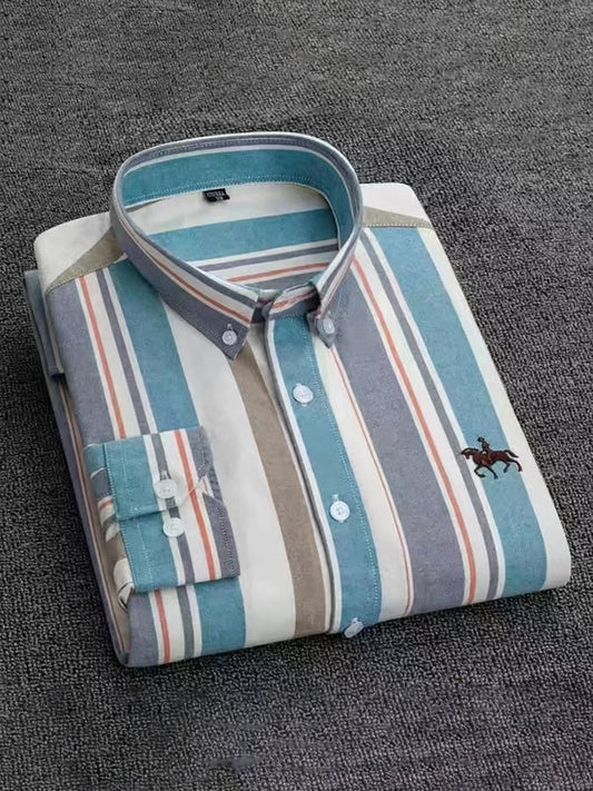 Men's Business Cotton Striped Shirt