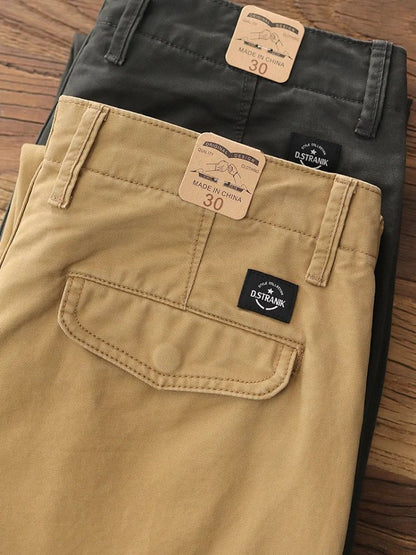 American retro 100% cotton casual pants
