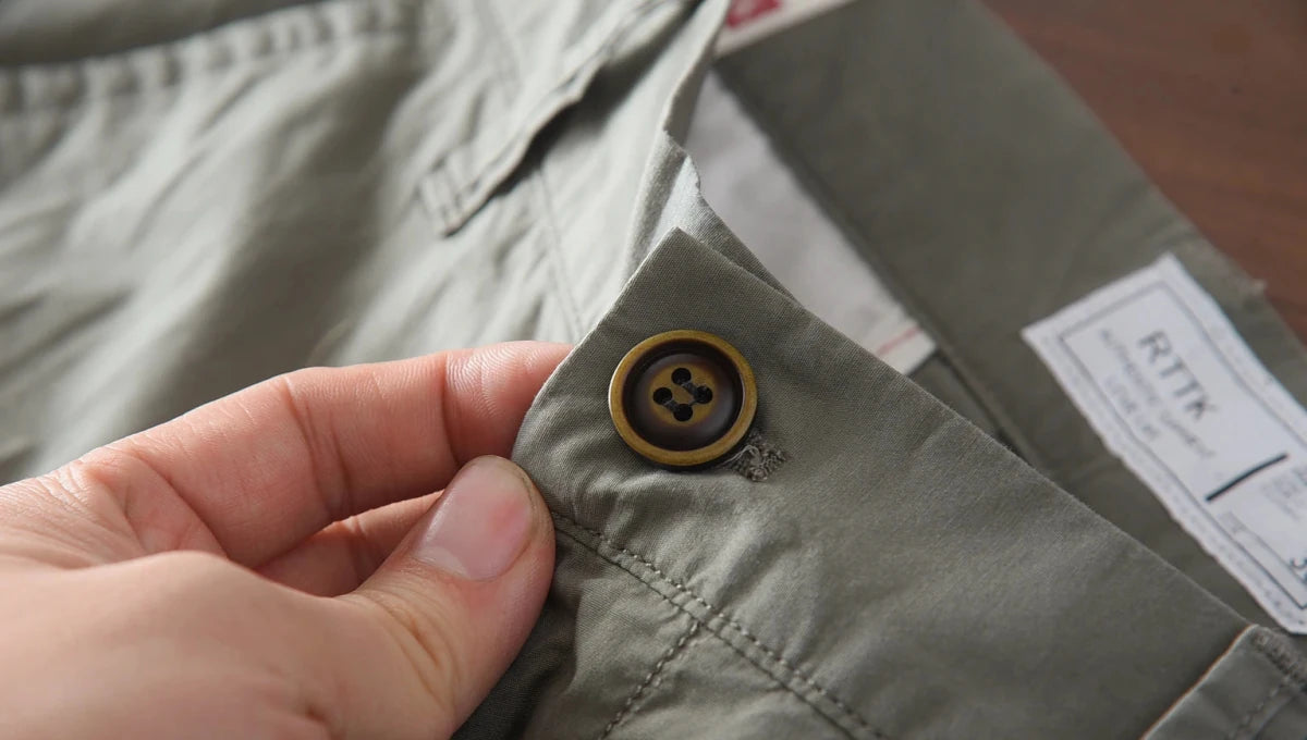 American retro fit-elastic pants