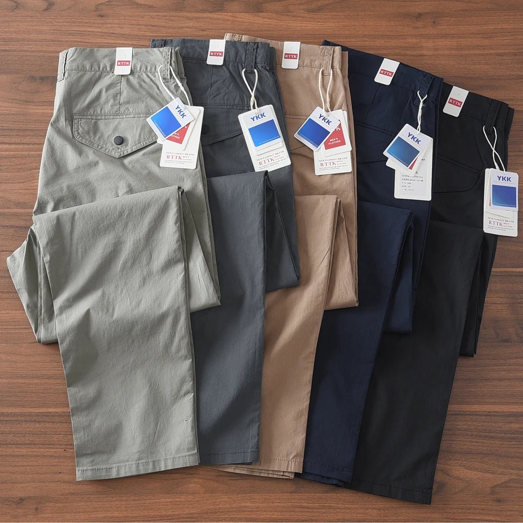 American retro fit-elastic pants