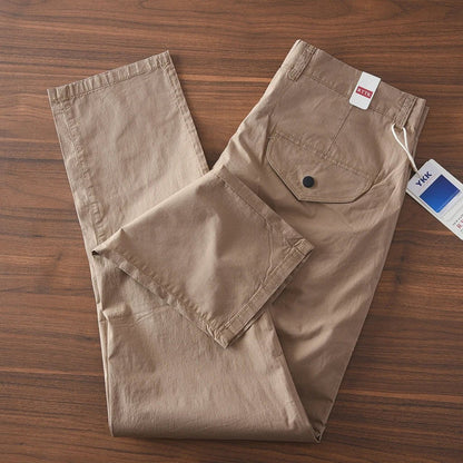 American retro fit-elastic pants