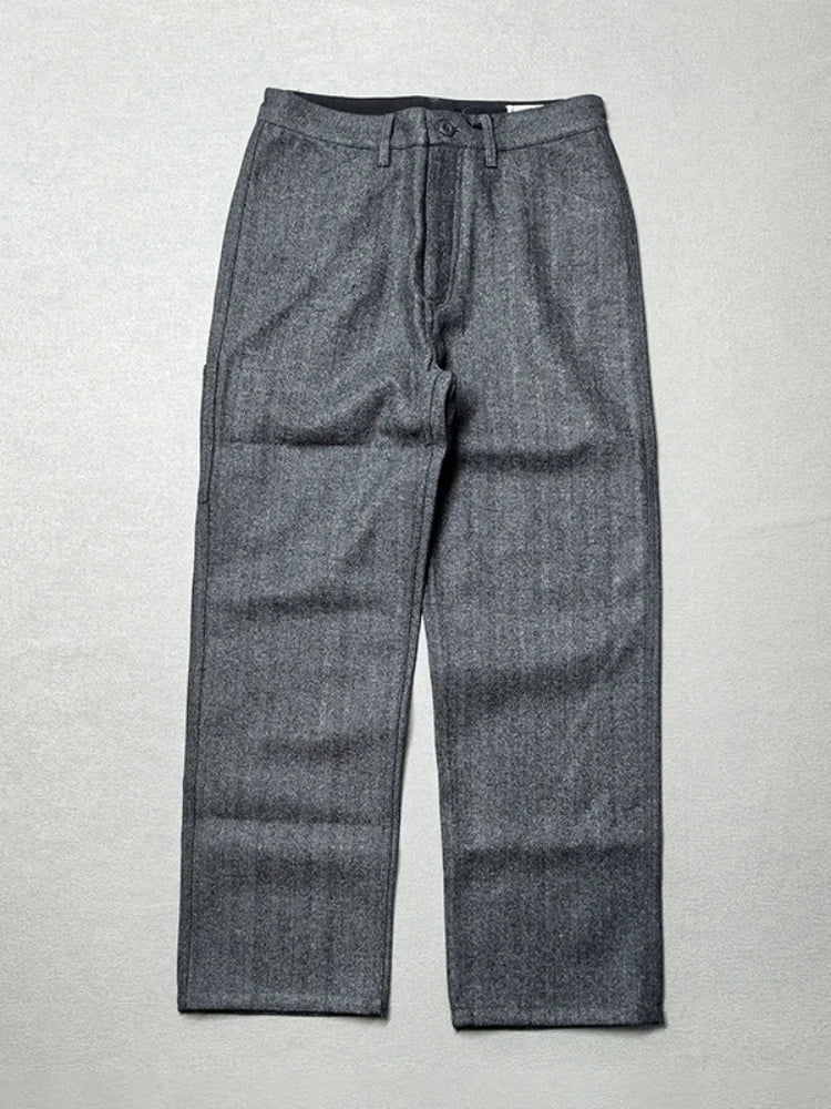 American retro winter casual pants