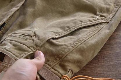 American retro woven cargo pants