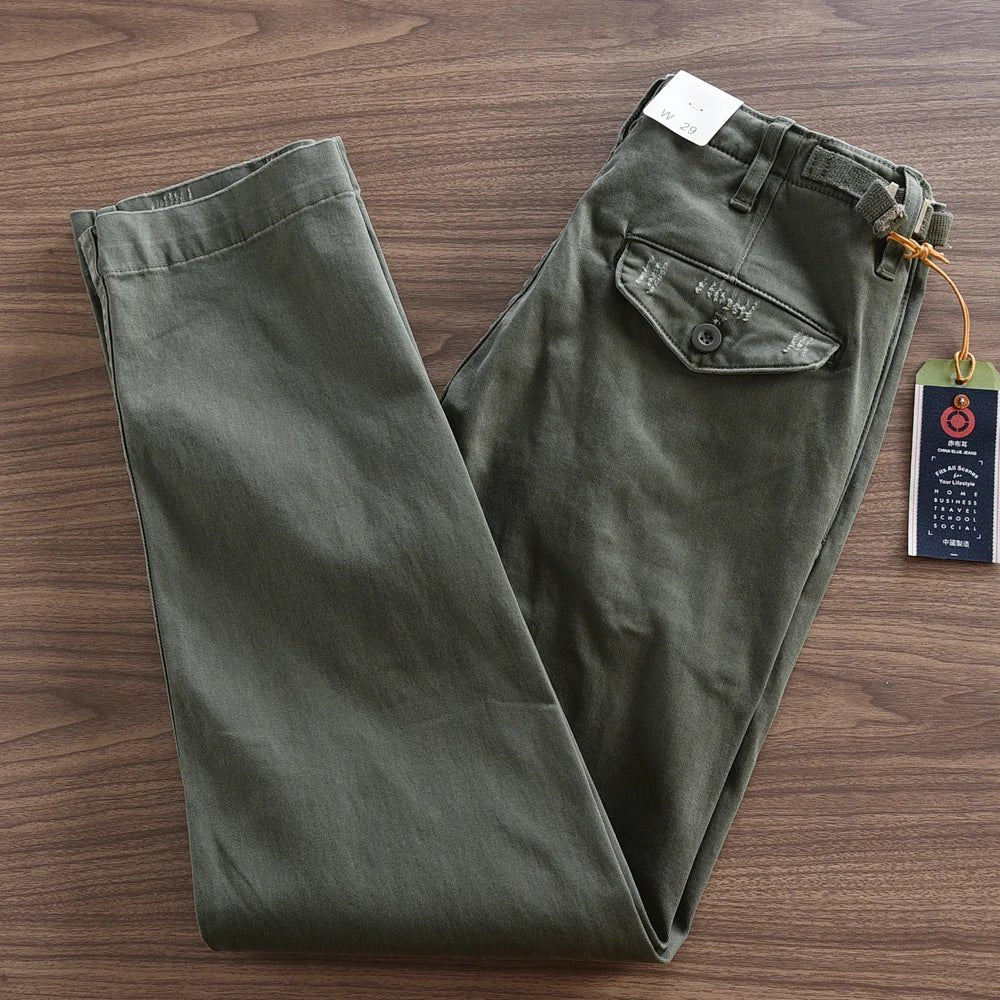American retro woven cargo pants