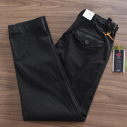 American retro woven cargo pants