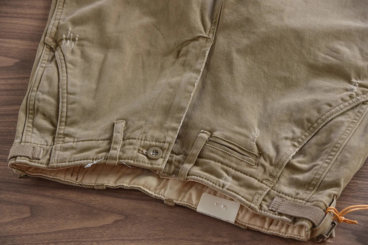 American retro woven cargo pants
