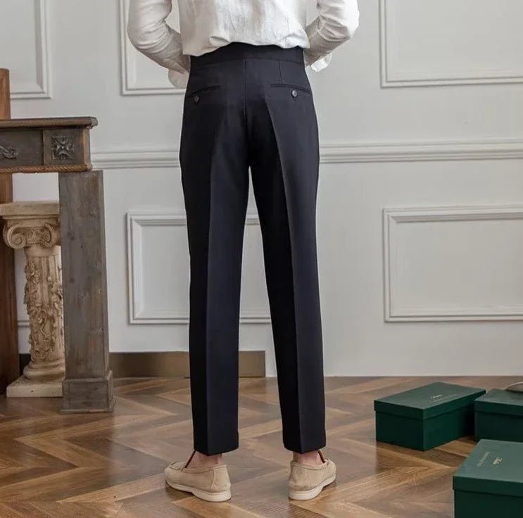 Antonios draped suit pants korean-inspired elegance