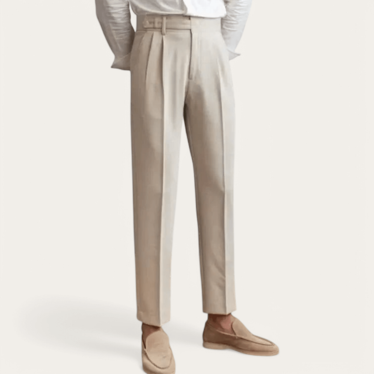 Antonios draped suit pants korean-inspired elegance