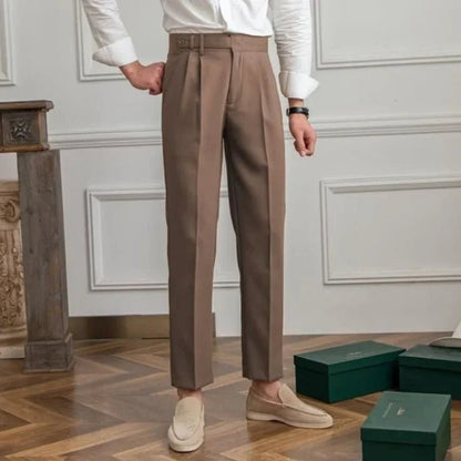 Antonios draped suit pants korean-inspired elegance