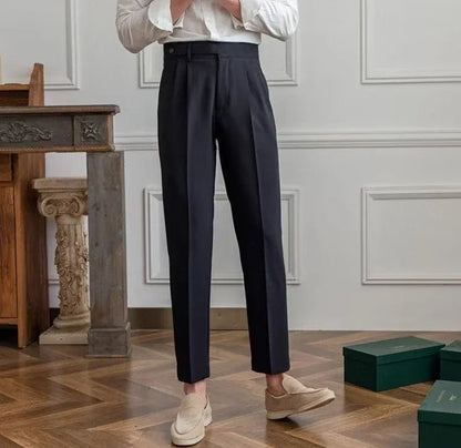 Antonios draped suit pants korean-inspired elegance