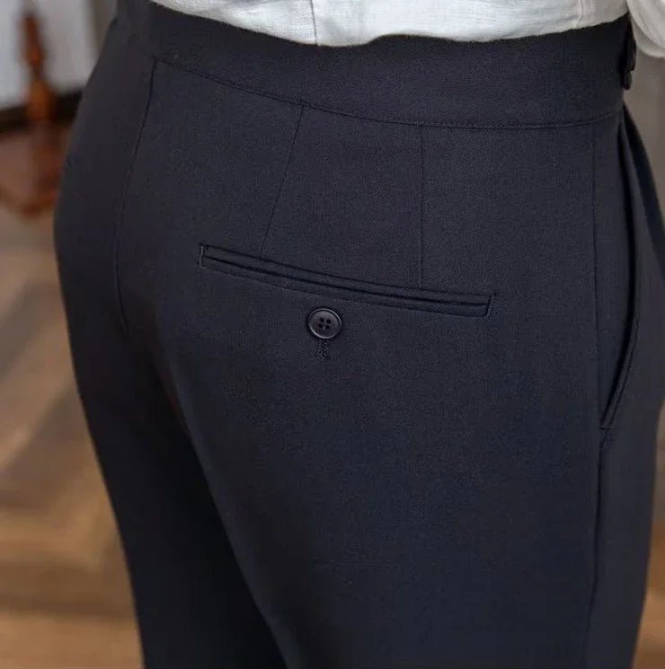 Antonios draped suit pants korean-inspired elegance