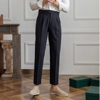 Antonios draped suit pants korean-inspired elegance