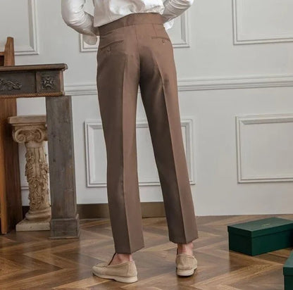 Antonios draped suit pants korean-inspired elegance