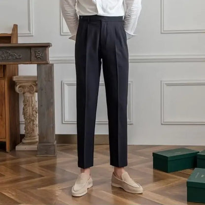 Antonios draped suit pants korean-inspired elegance
