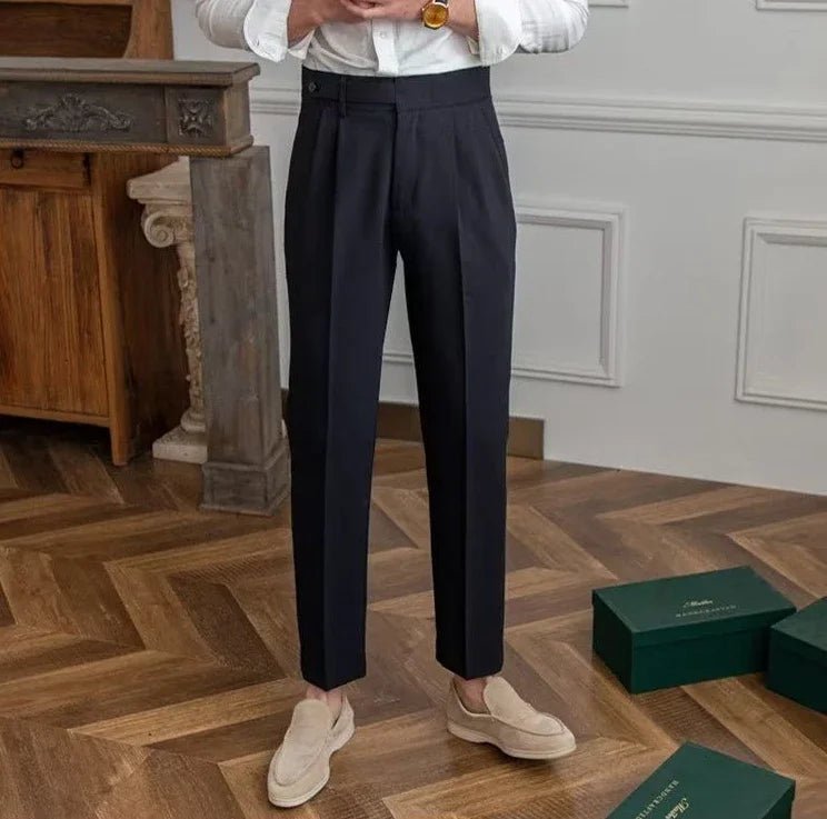 Antonios draped suit pants korean-inspired elegance