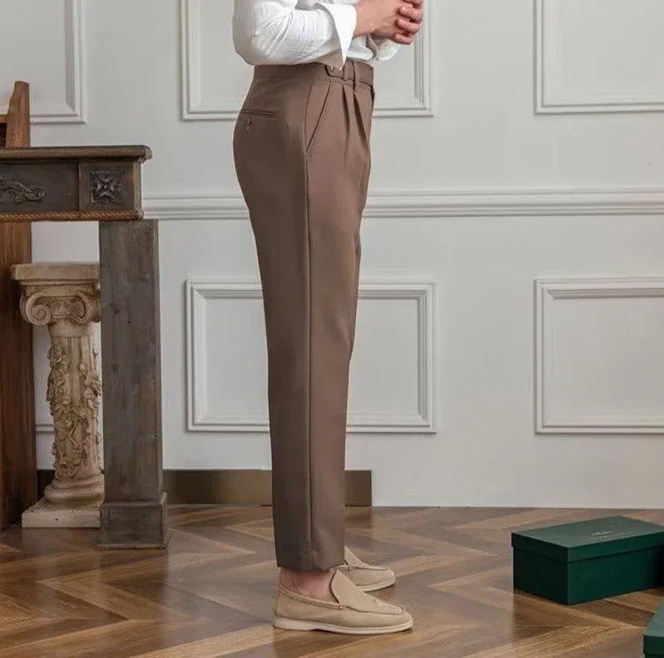 Antonios draped suit pants korean-inspired elegance