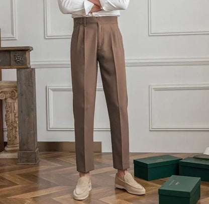 Antonios draped suit pants korean-inspired elegance