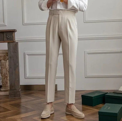 Antonios draped suit pants korean-inspired elegance