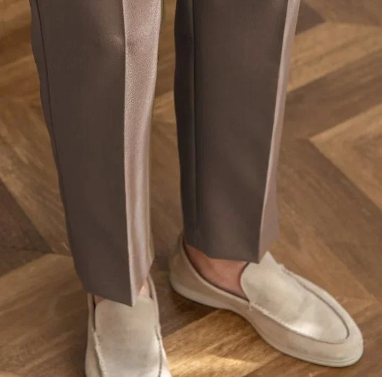 Antonios draped suit pants korean-inspired elegance